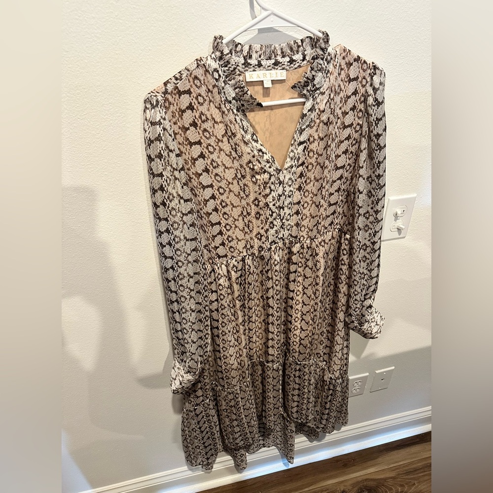 Karlie Animal Print Maxi dress